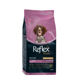Reflex Plus High Energy Adult Dog – Високоенергийна храна с говеждо за израснали кучета 12 кг