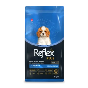 Reflex+ Puppy Mini / Small Skin & Coat Salmon – Храна за малки породи със сьомга за здрава кожа и козина 3 кг