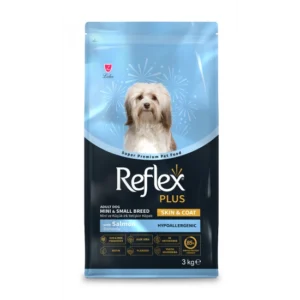 Reflex+ Adult Mini / Small Skin & Coat Salmon – Храна за малки породи със сьомга за здрава кожа и козина 3 кг