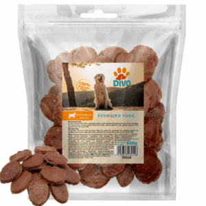 DIVO Агнешки Чипс 500g – Натурални Лакомства за Кучета от Агнешко Месо