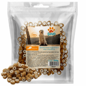 DIVO Дентални Пръчици със Сьомга 500g – Натурални Дентални Лакомства за Кучета