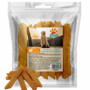 DIVO Филета от Сладък Картоф  500g – Натурални Веган Лакомства за Кучета