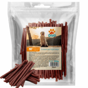 DIVO Говежди Пръчици 500g – Натурални Месни Лакомства за Кучета