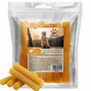 DIVO Пръчици от Сладък Картоф "Пулпини" 500g – Натурални Дентални Лакомства за Кучета