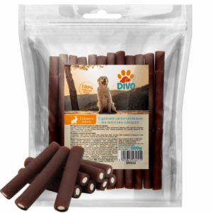 DIVO Пръчки за Почистване на Зъби със Заешко 500g – Дентални Лакомства за Кучета