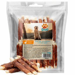 DIVO Рибни Лентички с Патешко 500g – Натурални Дъвчащи Лакомства за Кучета