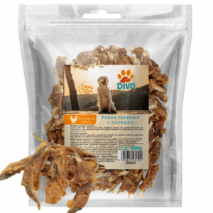 DIVO Рибни Лентички с Пилешко 500g – Натурални Лакомства за Кучета