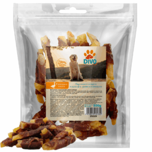 DIVO Сладки Картофи Увити в Патешко 500g – Натурални Лакомства за Кучета