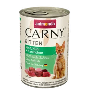 Carny Kitten Can - Консерва за котенца с телешко, пилешко и заешко месо  400 г