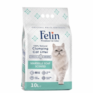 FELIN Marseille Soap 10 л – Котешка тоалетна с аромат на марсилски сапун от бял бентонит