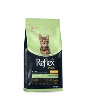 Reflex Plus Kitten Sterilised Chicken – суха храна за кастрирани котенца с пиле 1.5 кг